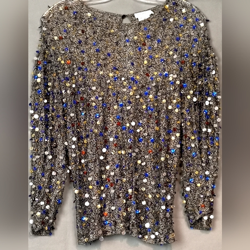 VINTAGE Dries Van Noten Luxury Sheer Knit Sparkle Sweater ***HOST PICK*** - Picture 1 of 14